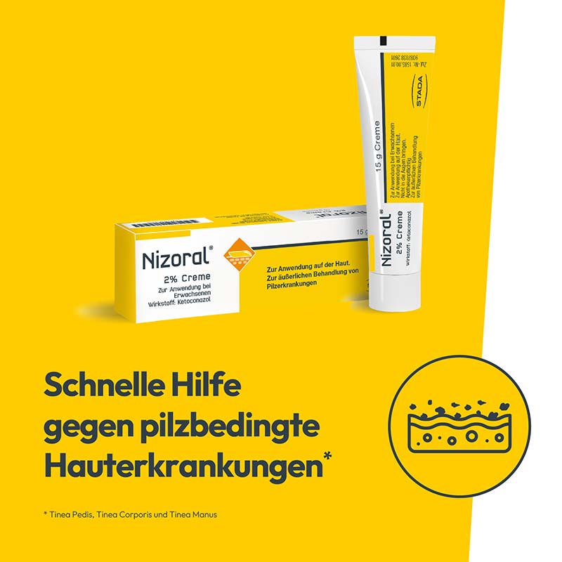 Nizoral 2% Hautpilz Creme – Effektive Hilfe bei Haut- & Fußpilz 30 g Creme