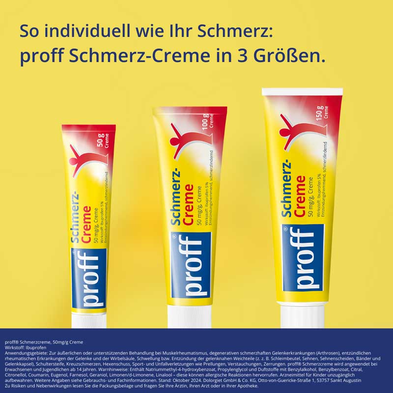 Proff Schmerzcreme 50mg/g 50 g Creme