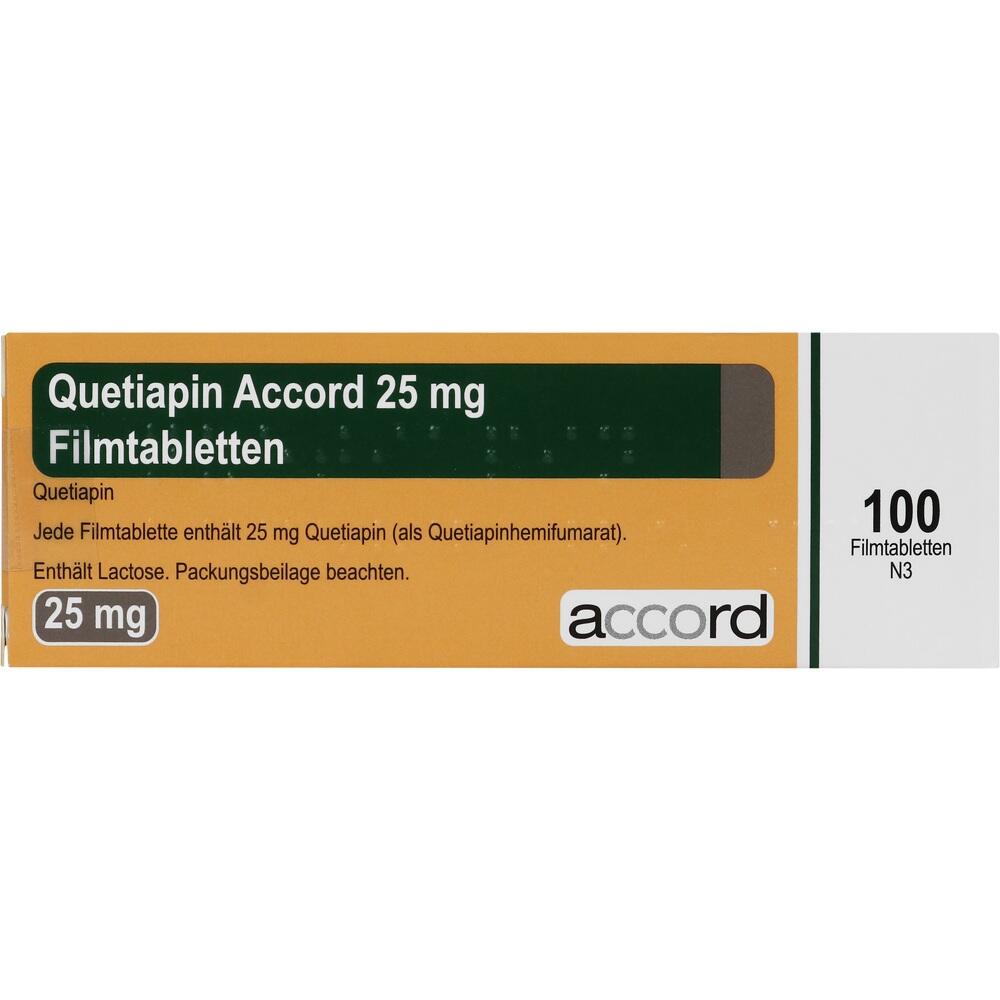 Quetiapin Accord 25mg Filmtabletten 100 St Filmtabletten