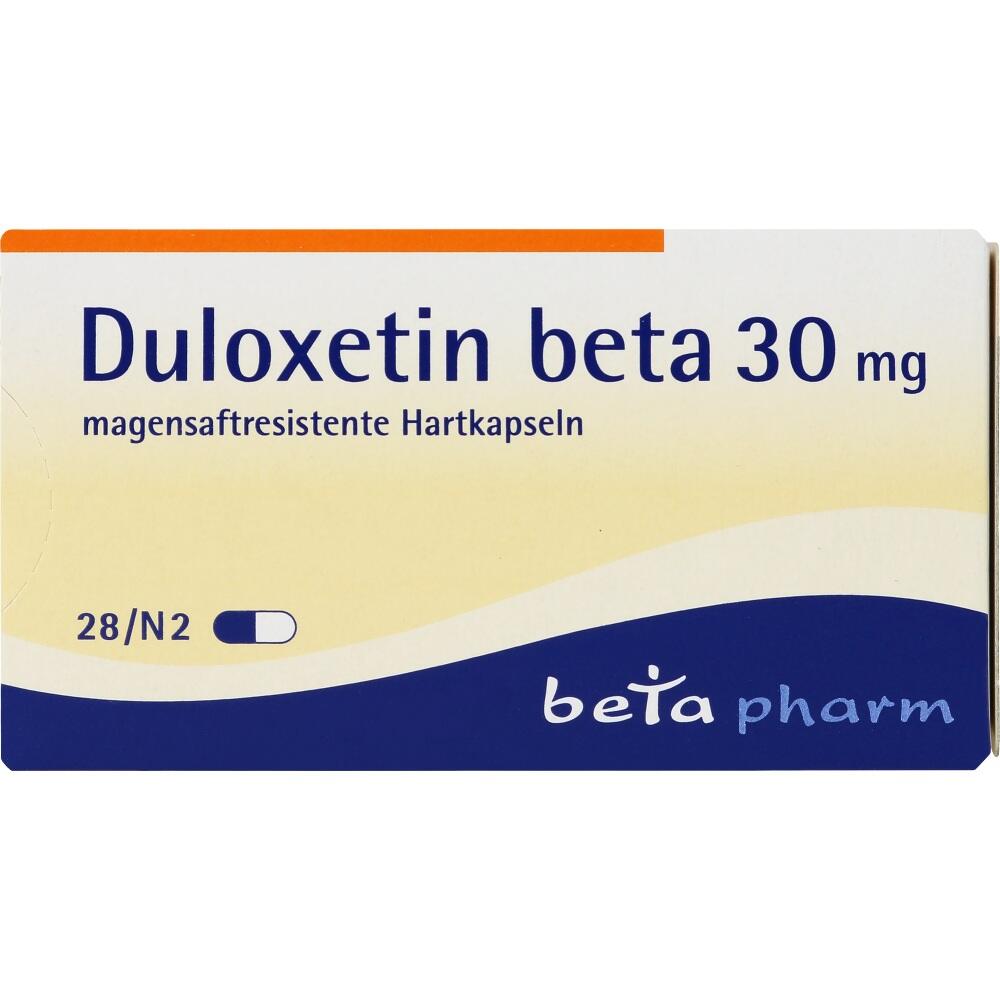 Duloxetin beta 30mg 28 St Magensaftresistente Hartkapseln