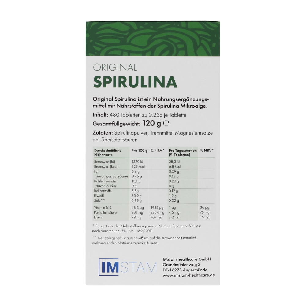Original Spirulina  480 St Tabletten