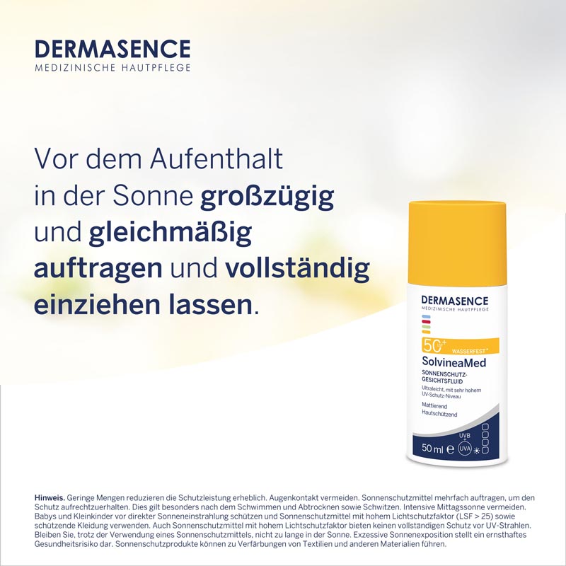 DERMASENCE SolvineaMed SONNENSCHUTZ-GESICHTSFLUID LSF 50+ 50 ml Lotion