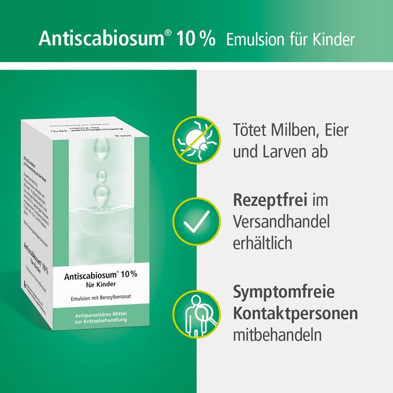 Antiscabiosum 10% für Kinder 200 g Emulsion