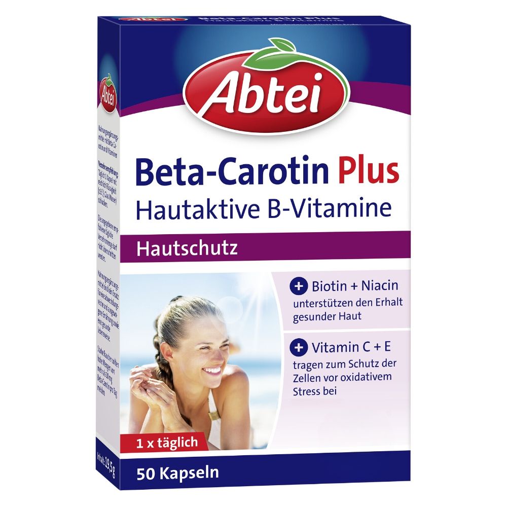 Abtei Beta-Carotin Plus Hautaktive B-Vitamine  50 St Kapseln