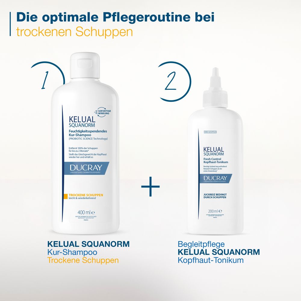 DUCRAY KELUAL SQUANORM Shampoo Trockene Schuppen 400 ml Shampoo