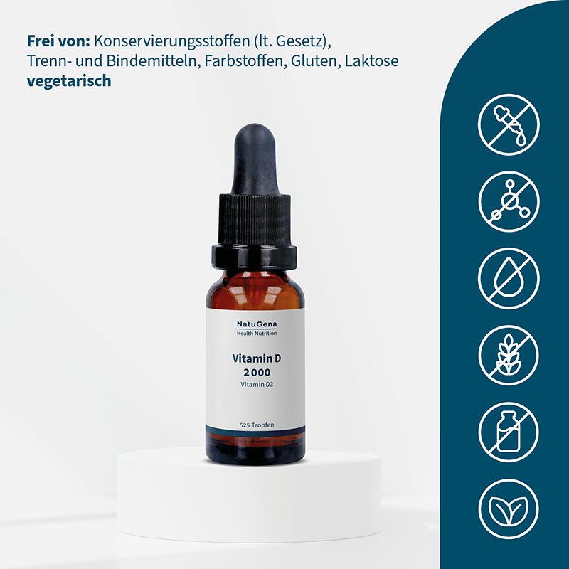 NatuGena Vitamin D 2000 Vitamin D3 525 Tropfen 15 ml Öl