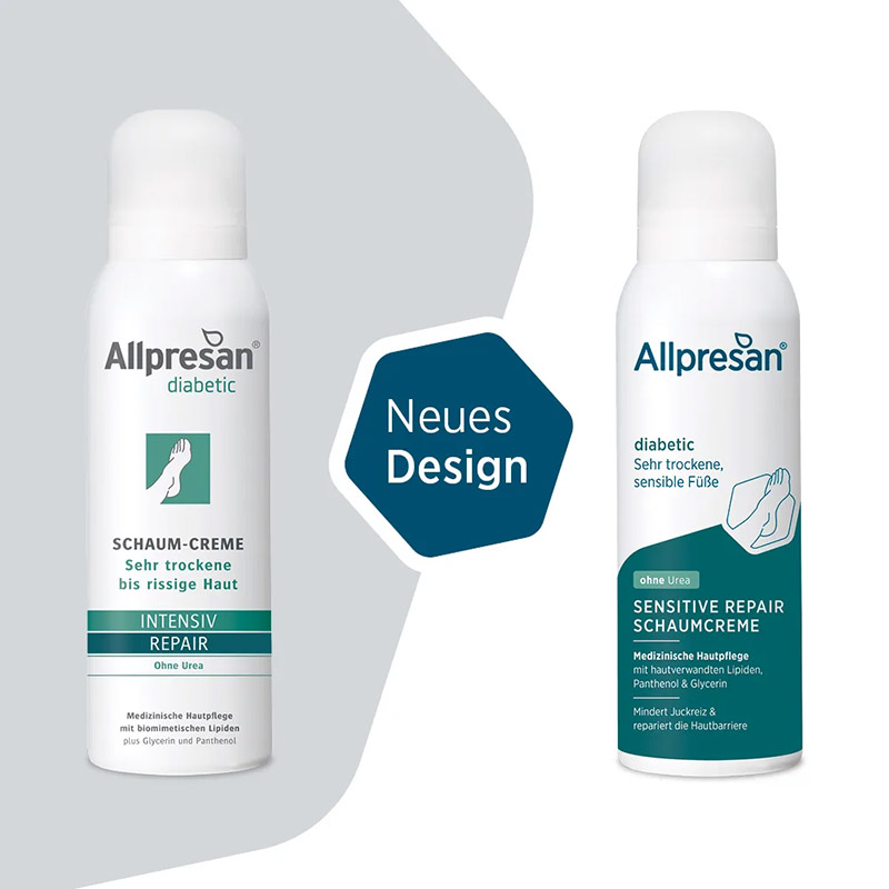 Allpresan diabetic INTENSIV REPAIR Ohne Urea SCHAUM-CREME 125 ml Schaum