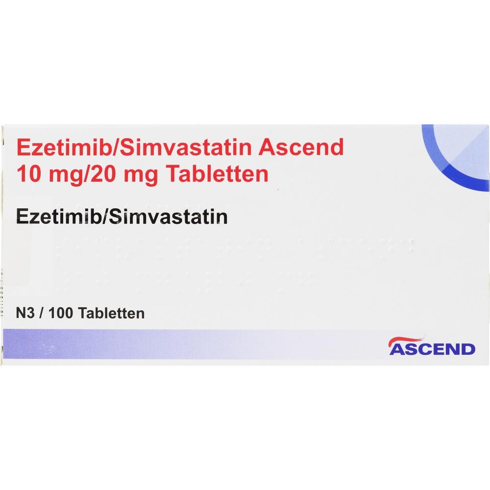 Ezetimib/Simvastatin Ascend 10 mg/20 mg 100 St Tabletten