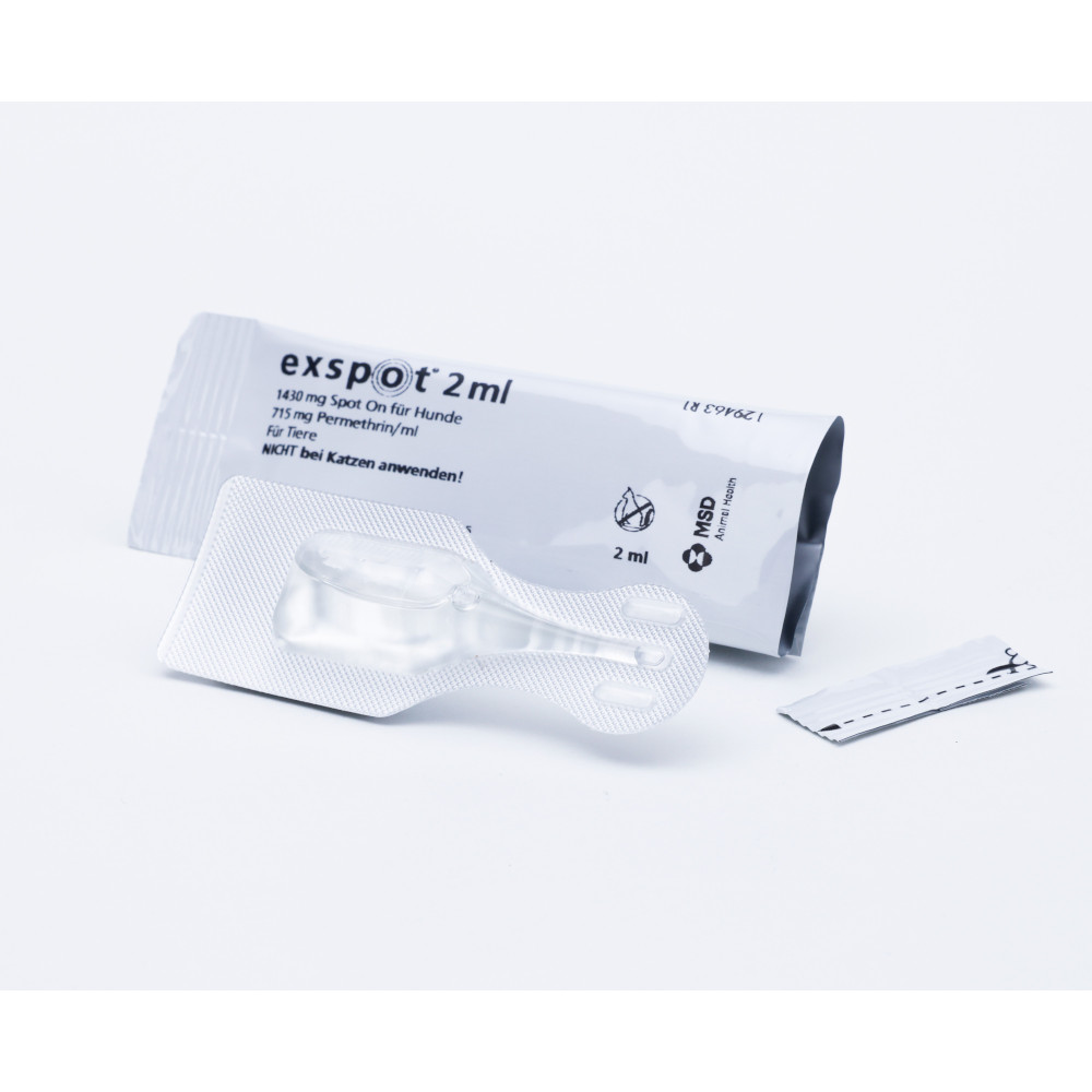 EXSPOT 1 ml Spot On Lösung für Hunde  6X1 ml Lösung