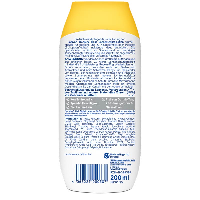 Ladival Trockene Haut Sonnenschutz-Gel LSF 50+ 200 ml Lotion