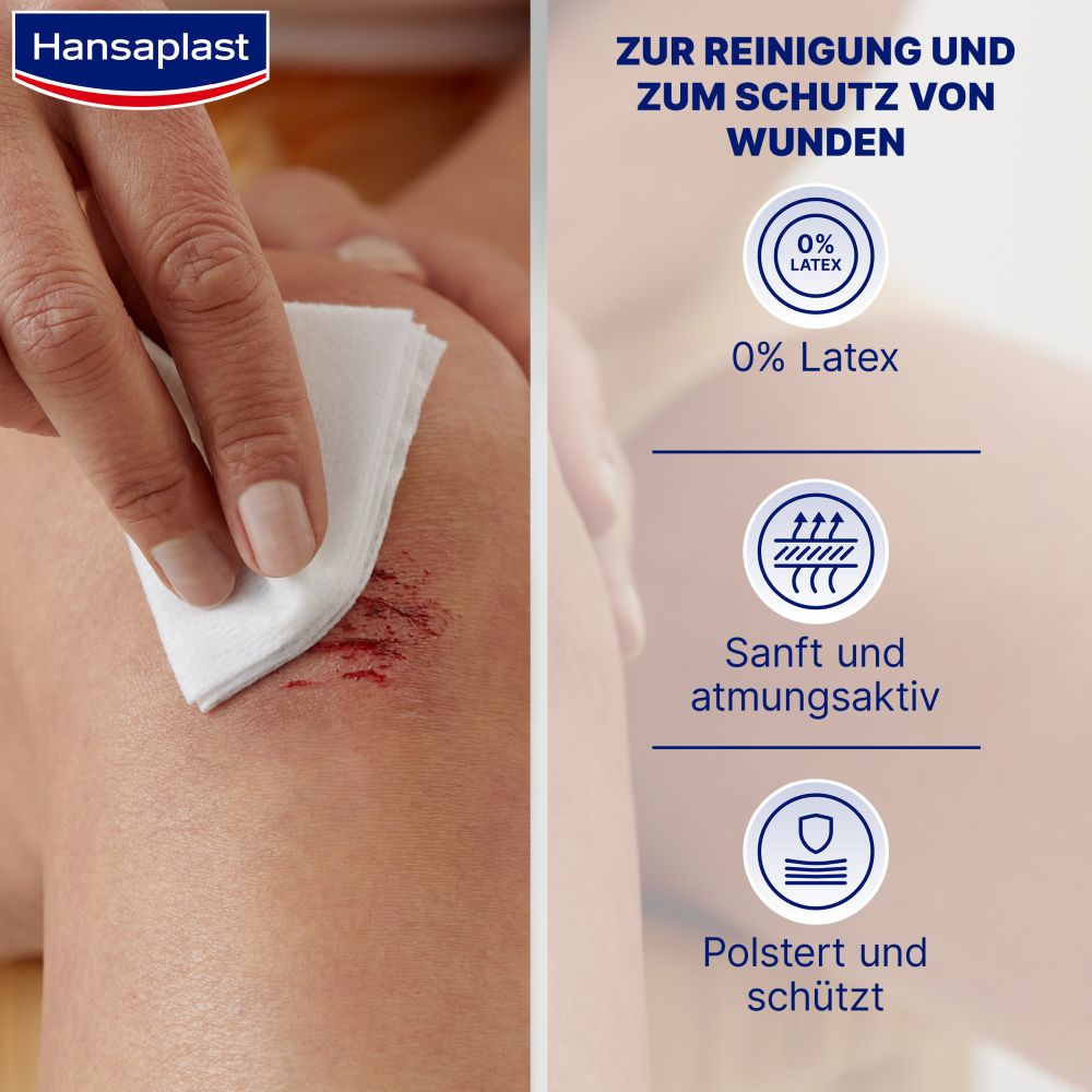 Hansaplast SOFT KOMPRESSEN 7,5 x 7,5 cm 5X2 St Pflaster