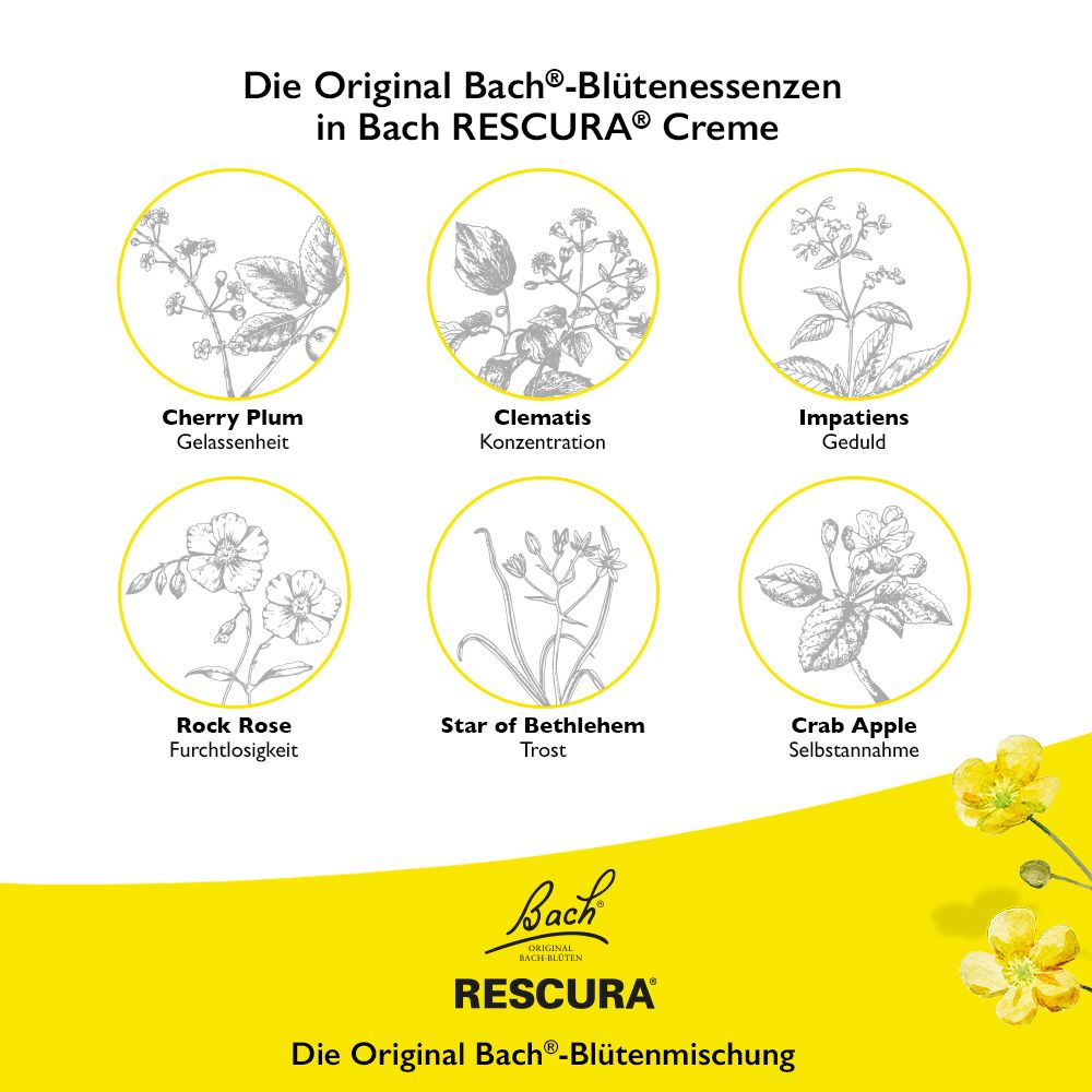 Bachblüten RESCURA Creme 150 ml Creme