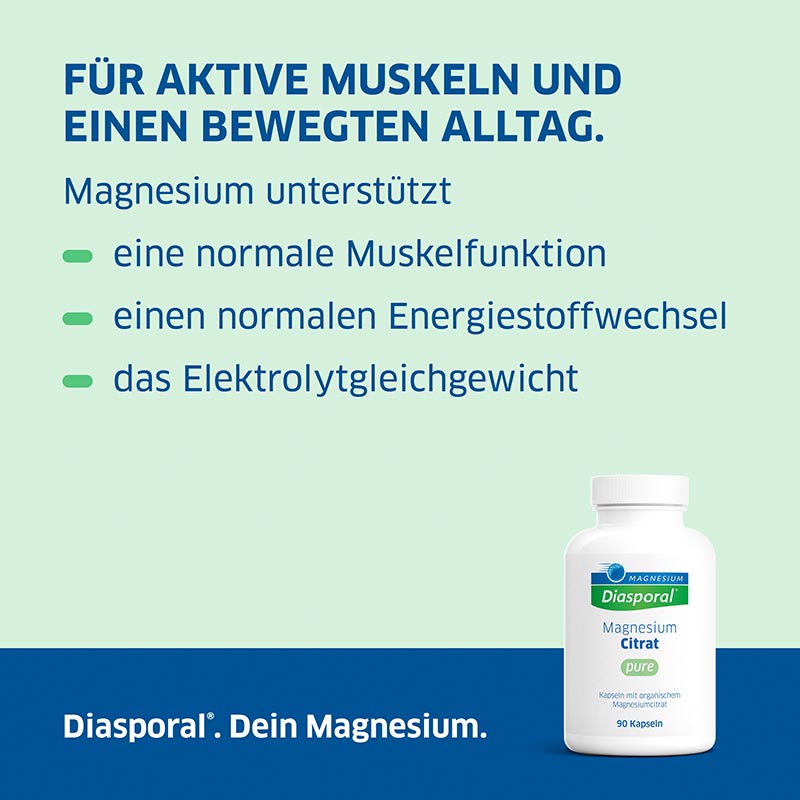 MAGNESIUM Diasporal Magnesium Citrat pure 90 St Kapseln