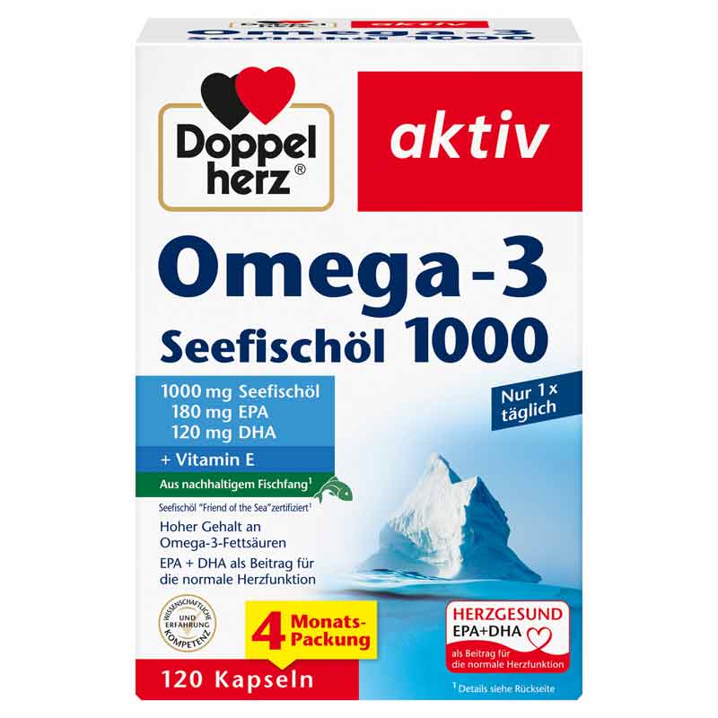 Doppelherz aktiv Omega-3 Seefischöl 1000 120 St Kapseln
