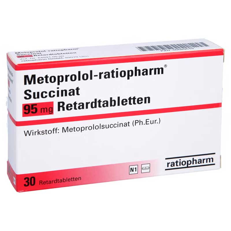 Metoprolol-ratiopharm Succinat 95mg 30 St Retard-Tabletten