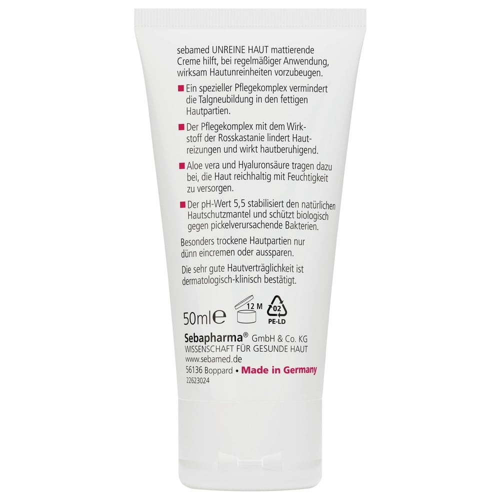 sebamed UNREINE HAUT CREME MATTIEREND 50 ml Creme