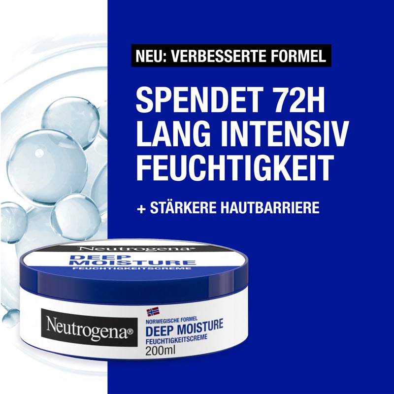 NORWEGISCHE FORMEL Sofort einziehende Feuchtigkeitscreme Neutrogena 200 ml Creme