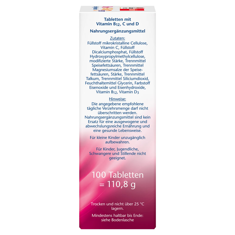 Doppelherz aktiv B12 + C+ D3 Energie + Immun 100 St Tabletten