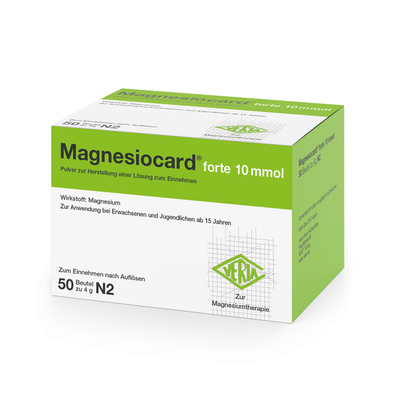 MAGNESIOCARD forte 10 mmol Plv.z.Her.e.Lsg.z.Einn. 50 St Pulver zur Herstellung einer Lösung zum Einnehmen