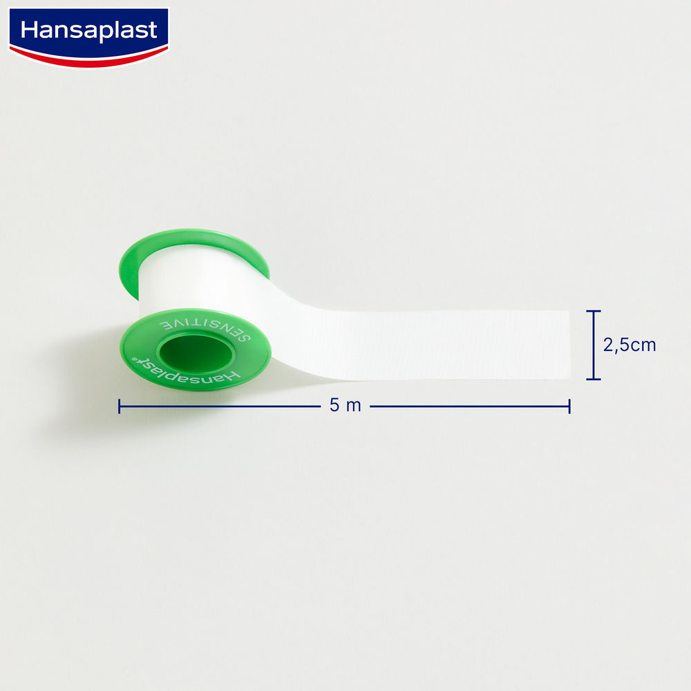 Hansaplast Sensitive 5m x 2,5cm 1 St Pflaster