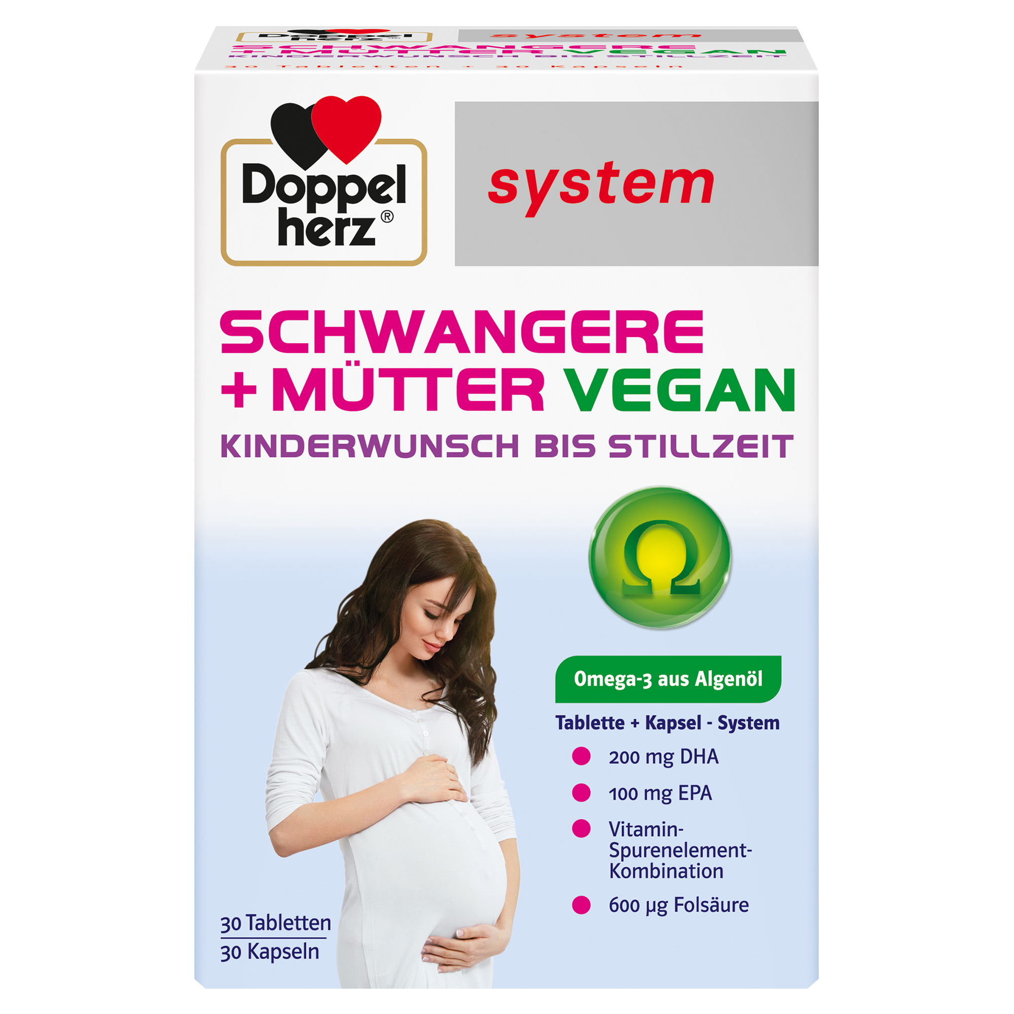 Doppelherz system SCHWANGERE + MÜTTER VEGAN 60 St Kombipackung