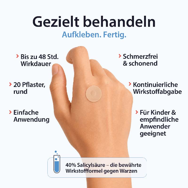 Acetocaustin Warzen Pflaster 20 St Pflaster