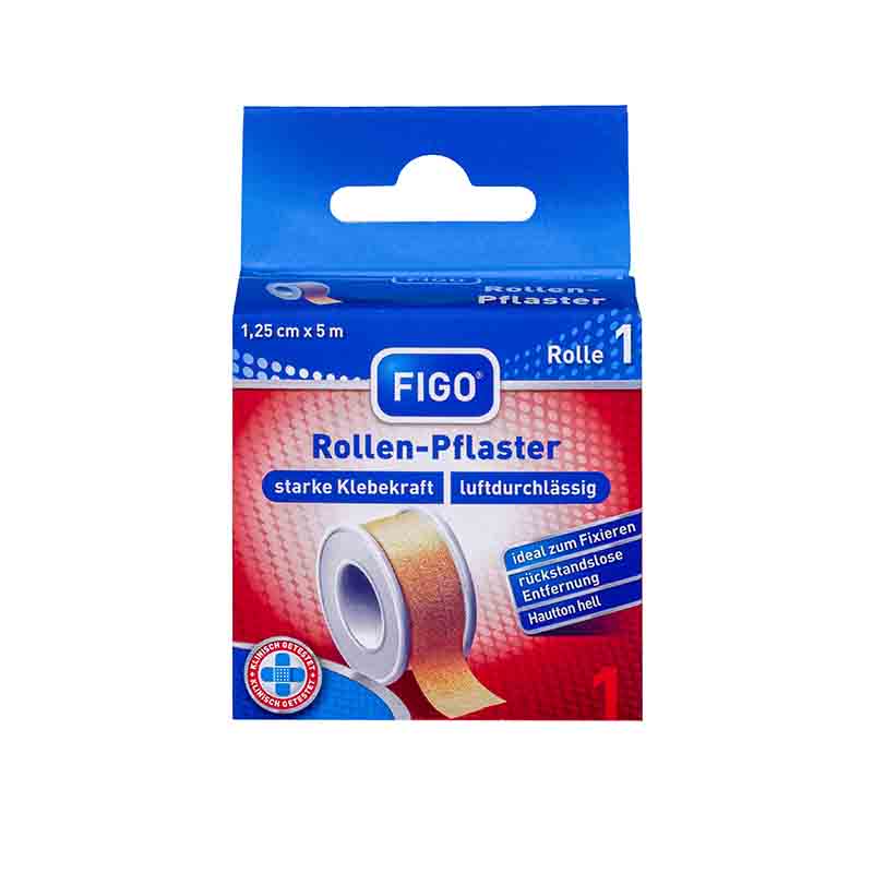 FIGO Rollen-Pflaster 1,25 cm x 5 m 1 St Pflaster