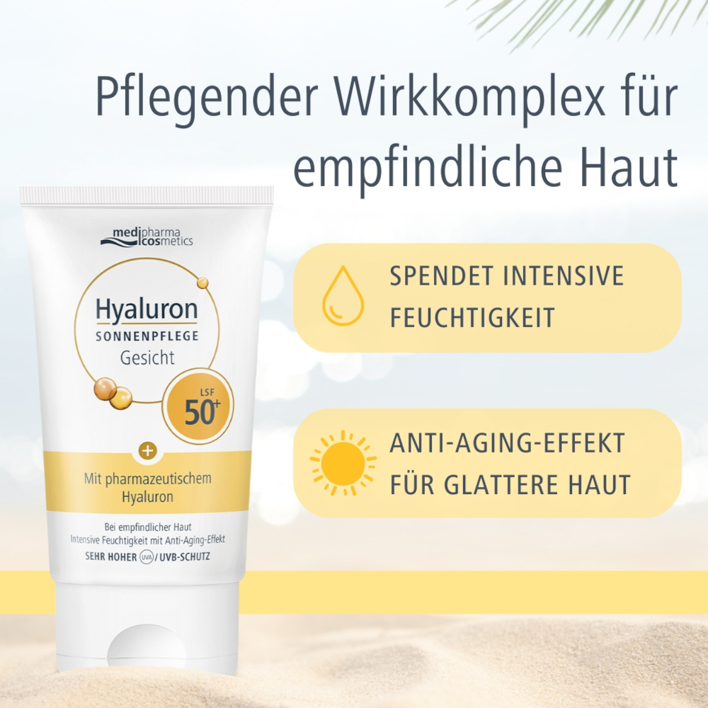 HYALURON Sonnenpflege Gesicht LSF 50+ 50 ml Creme
