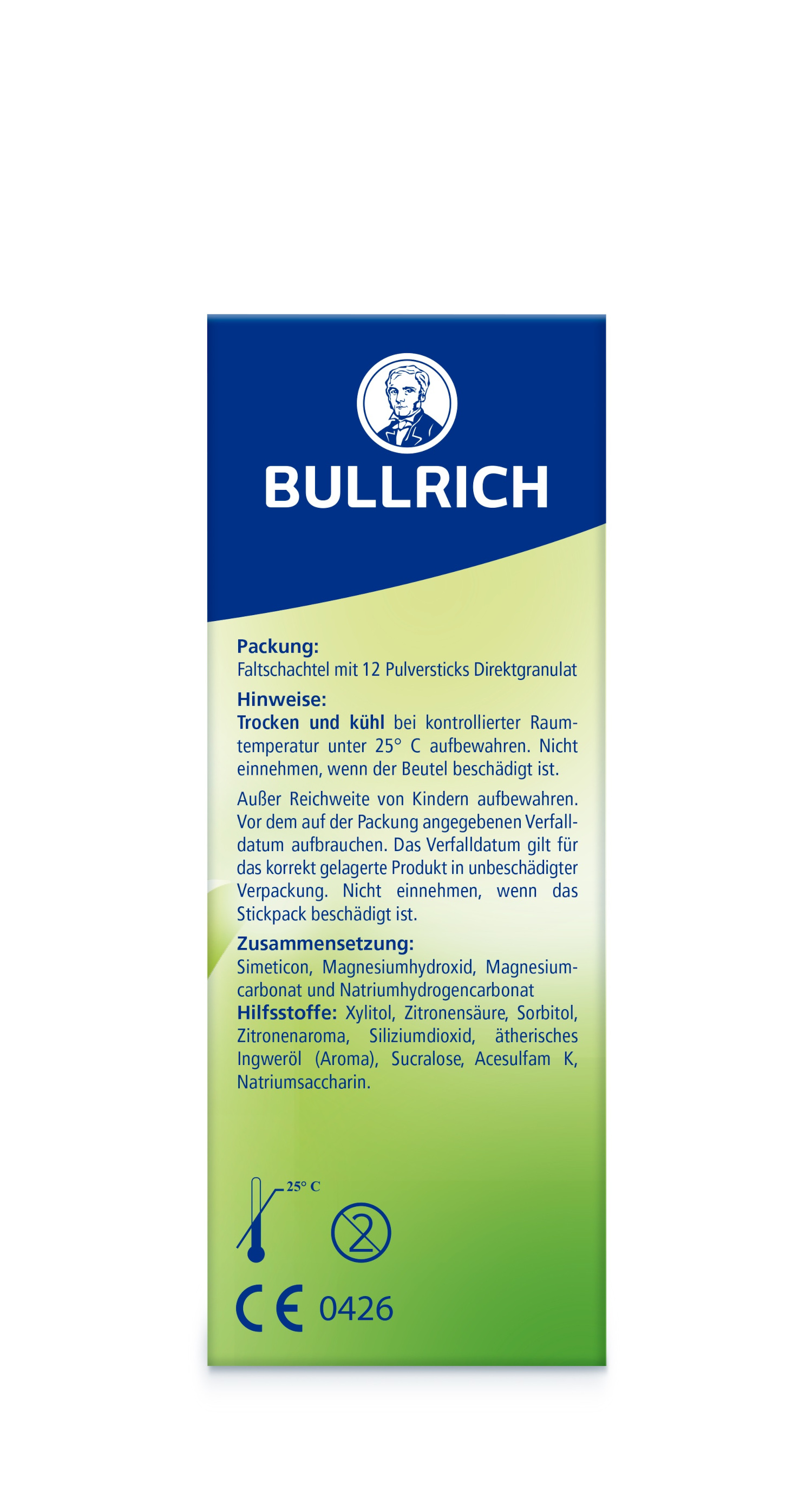 BULLRICH Magen & Darm 2in1 Akut Pulversticks 12 St Beutel