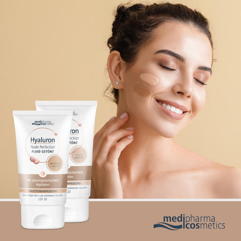 Hyaluron Nude Perfection FLUID GETÖNT LSF 20 Mittlerer Hauttyp 50 ml Creme
