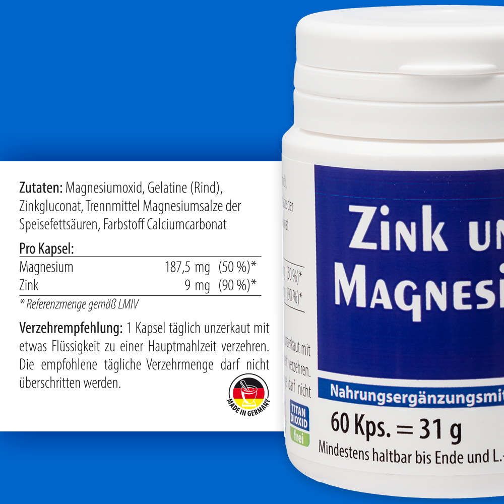 Zink und Magnesium 60 St Kapseln