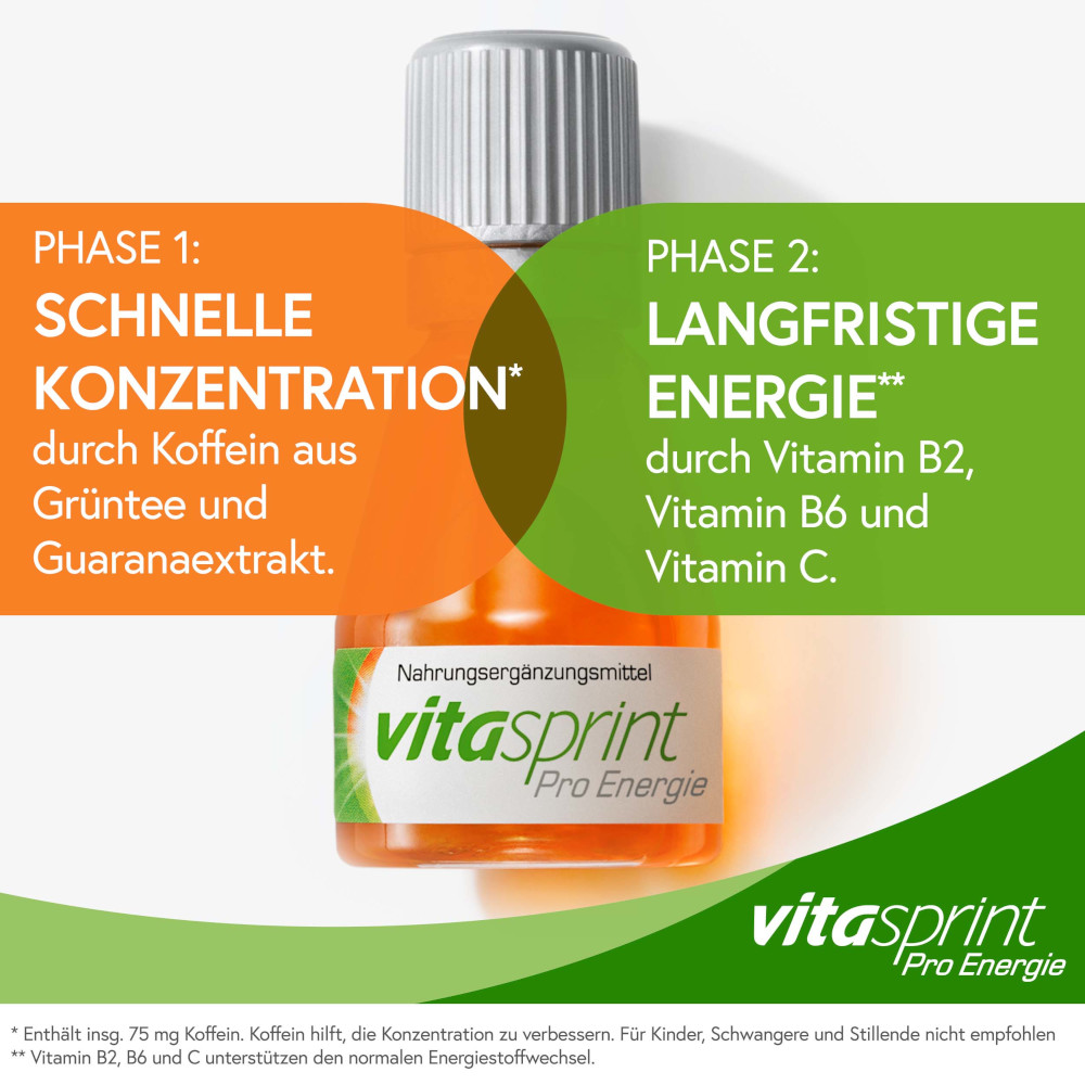 vitasprint Pro Energie Trinkfläschchen 8 St Trinkampullen