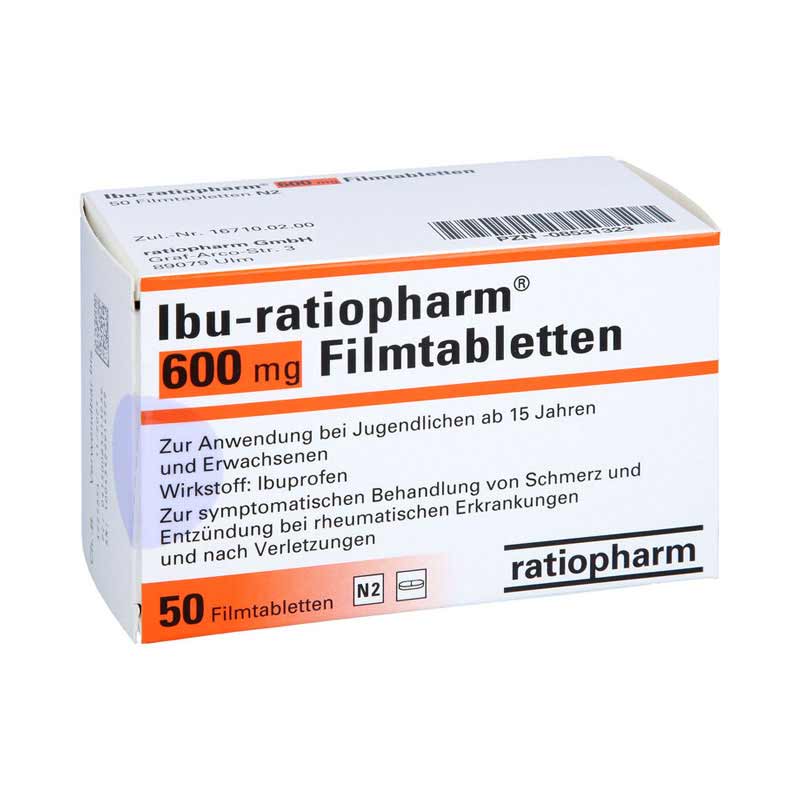 Ibu-ratiopharm 600mg 50 St Filmtabletten