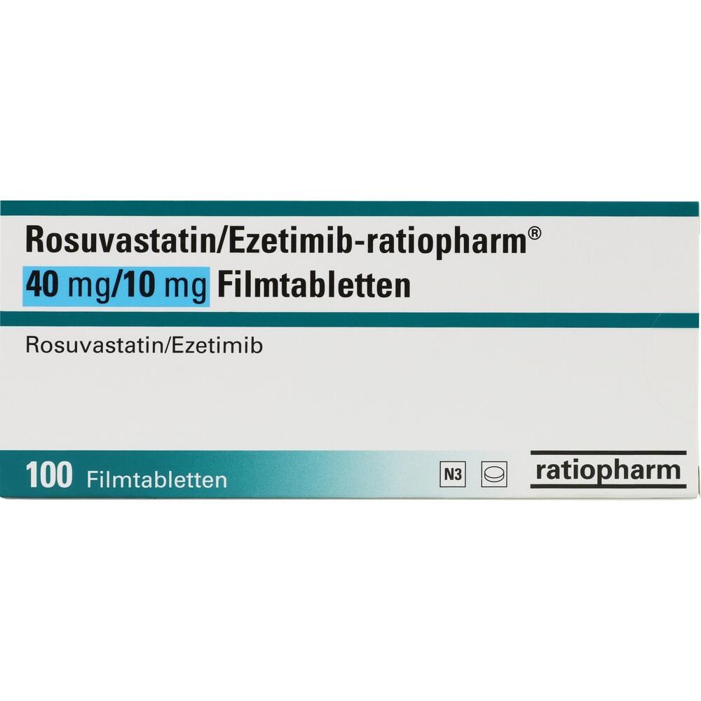 Rosuvastatin/Ezetimib-ratiopharm 40mg/10mg Filmtabletten  100 St Filmtabletten