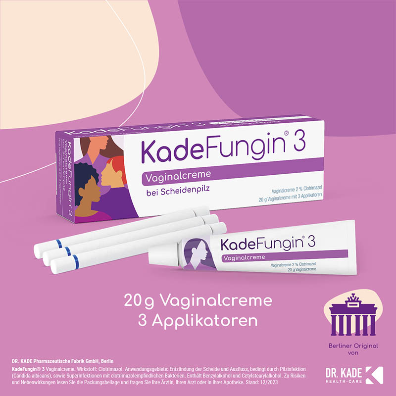 KadeFungin 3 bei Scheidenpilz Vaginalcreme 20 g Vaginalcreme