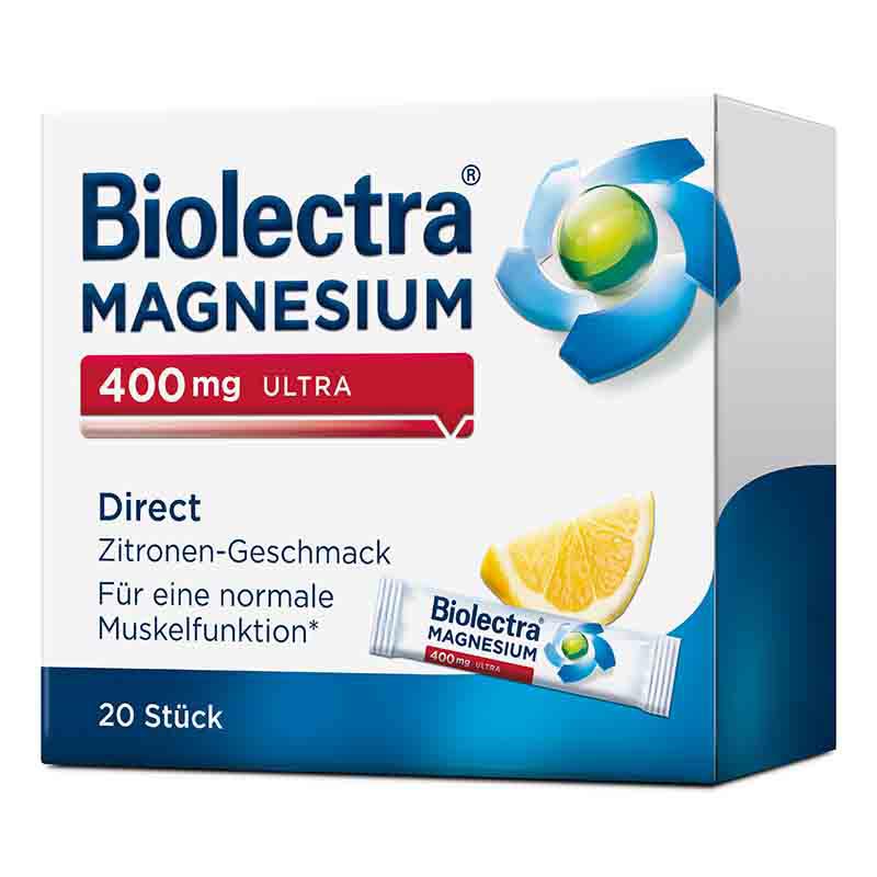 Biolectra MAGNESIUM 400mg ULTRA Direct Zitrone  20 St Pellets
