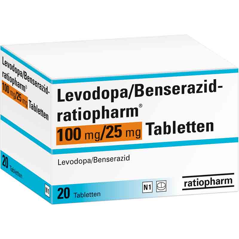 Levodopa/Benserazid-ratiopharm 100mg/25mg 20 St Tabletten