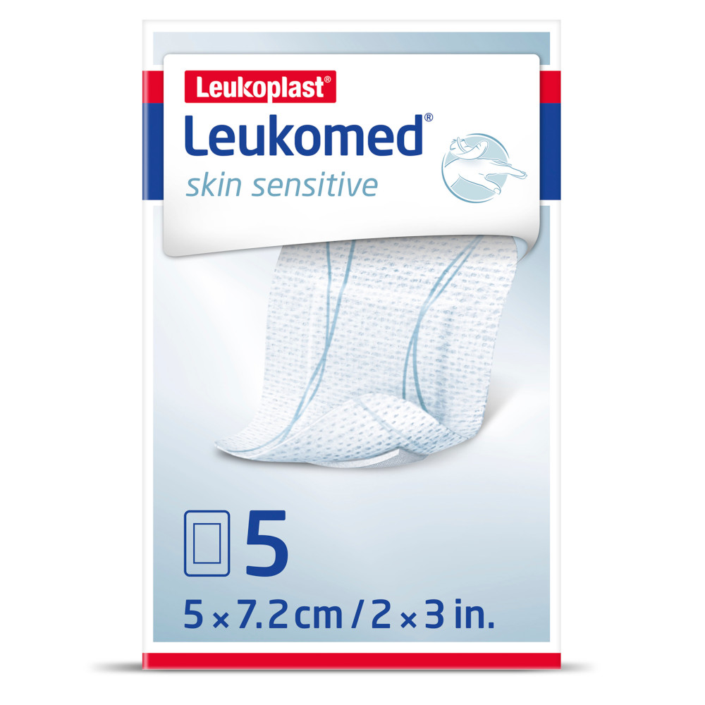 Leukomed skin sensitive 5x7,2 5 St Pflaster