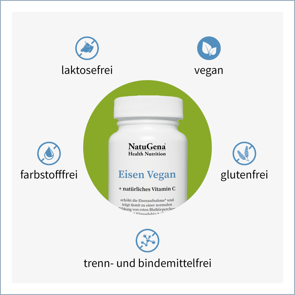 NatuGena Eisen Vegan  90 St Kapseln