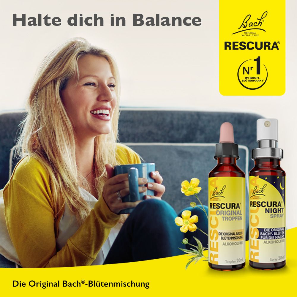 Bachblüten RESCURA Spray mit Alkohol 20 ml Spray