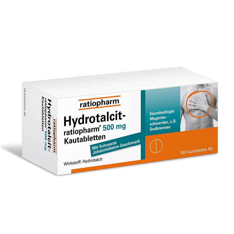 Hydrotalcit-ratiopharm 500mg 100 St Kautabletten