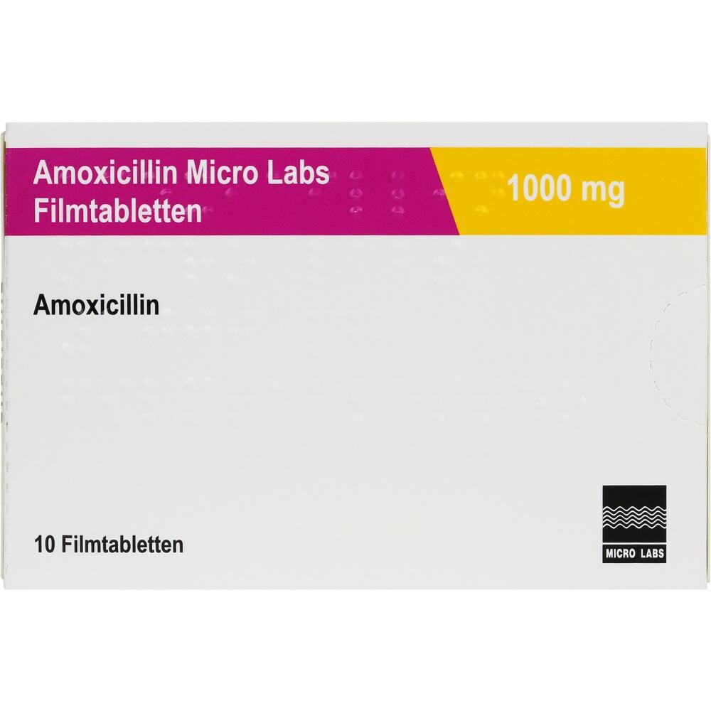 Amoxicillin Micro Labs 1000mg 10 St Filmtabletten