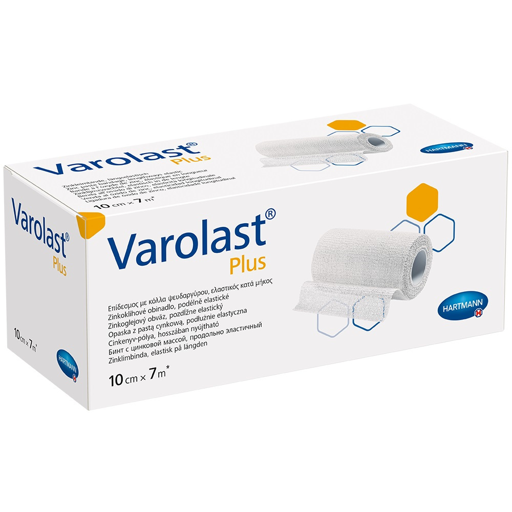 VAROLAST Plus Zinkleimbinde 10 cmx7 m 1 St Binden