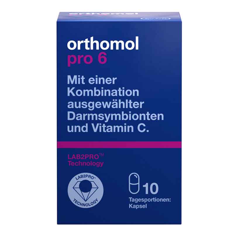 orthomol pro 6 - mit einer Kombination ausgewählter Darmsymbionten und Vitamin C - Kapseln
