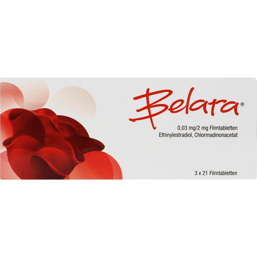 Belara 0,03mg/2mg 3X21 St Filmtabletten