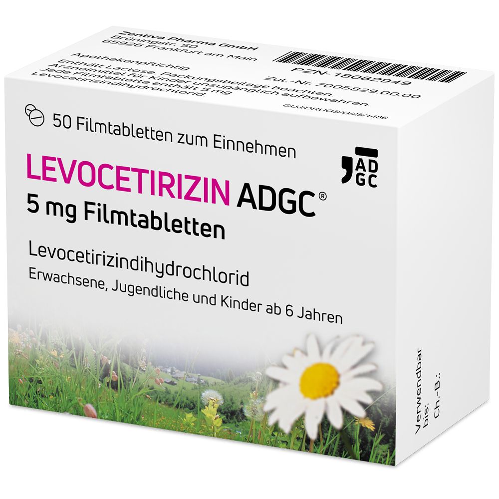 LEVOCETIRIZIN ADGC 5 mg 50 St Filmtabletten