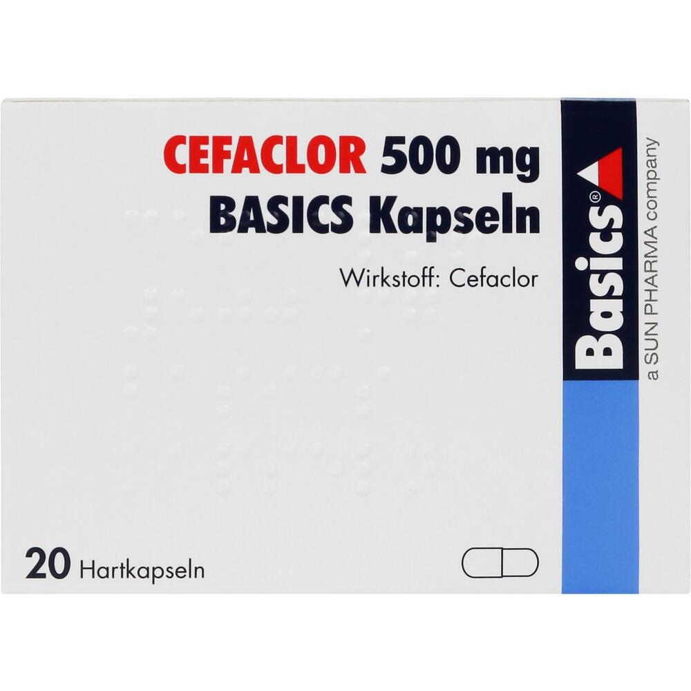 Cefaclor 500mg BASICS 20 St Hartkapseln