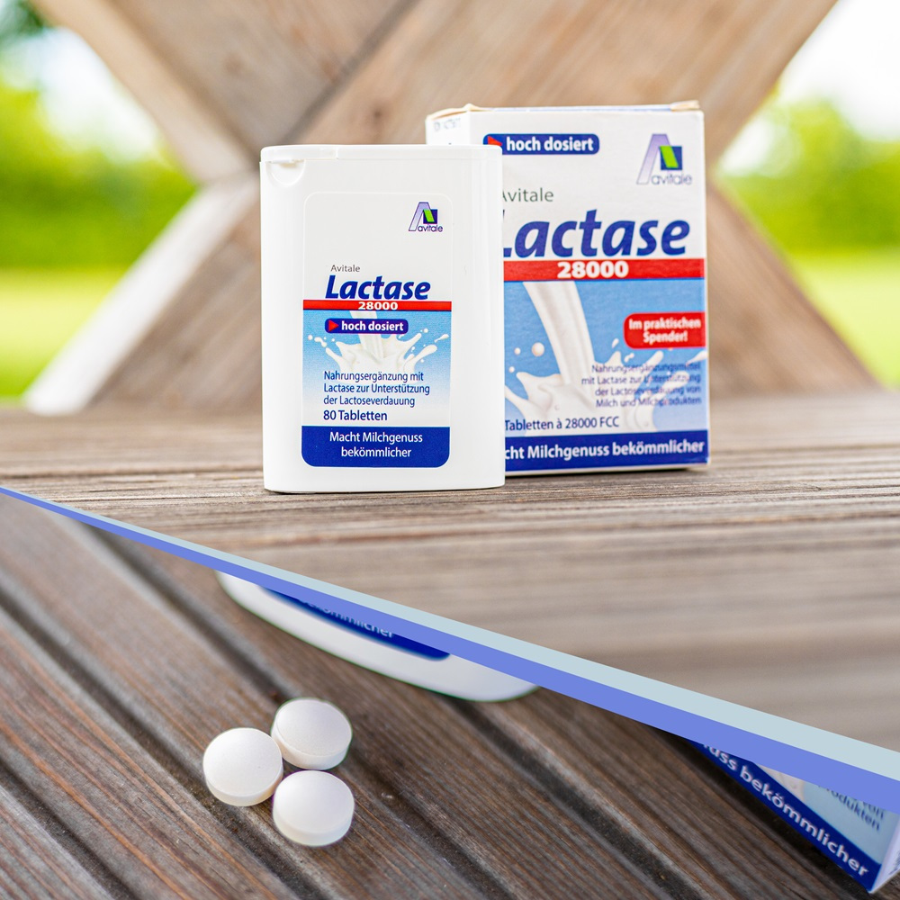 Avitale Lactase 28000 FCC Tabletten im Spender 80 St Tabletten