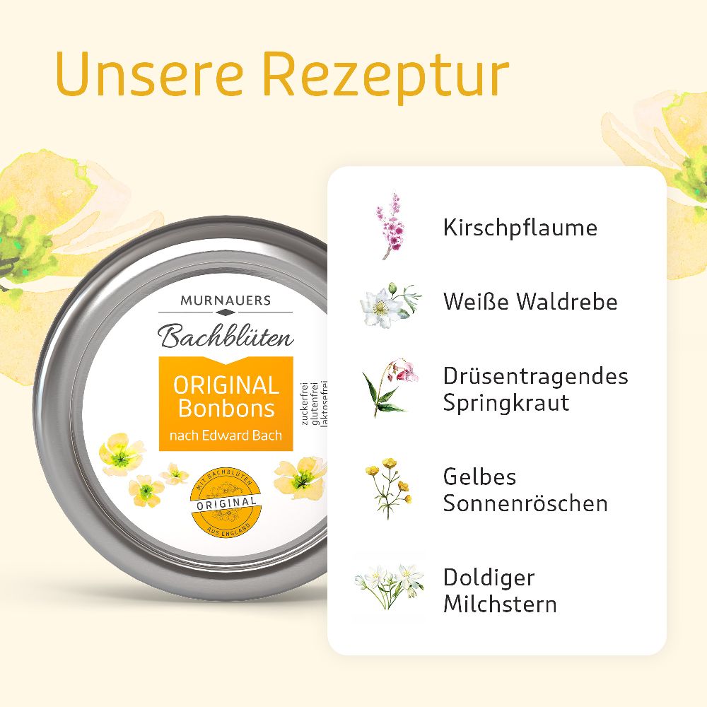 MURNAUERS Bachblüten ORIGINAL BONBONS nach Dr. Bach 50 g Bonbons