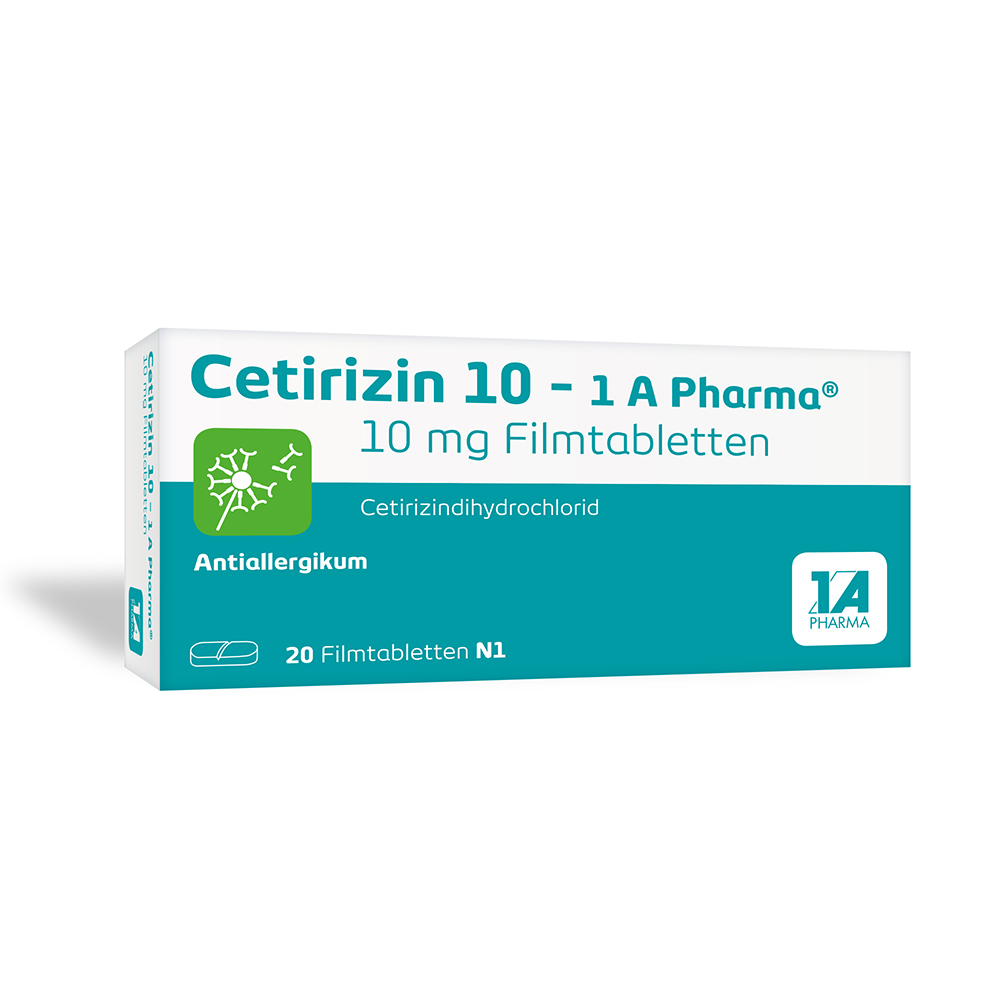 Cetirizin 10 -1 A Pharma 20 St Filmtabletten